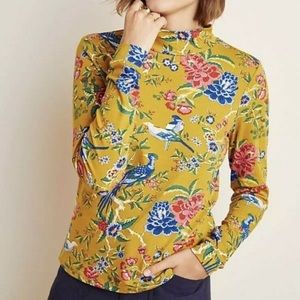 Anthropologie / Maeve yellow “Minuit” turtleneck